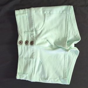 Seafoam green Stretch High Waisted Shorts Women's Small